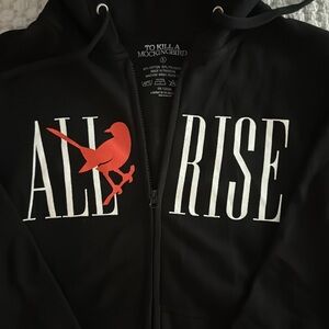 To Kill A Mockingbird All Rise Red Bird Zip Hoodie; Small